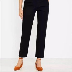 Ann Taylor Loft Black Julie Ankle Cropped Straight Leg Pants 4P
